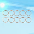thumbnail image 2 of Masteelf 10pcs Metal Wire Keychain Cables Colored Key Ring Loops for Keychain Hanging Luggage ID 15mm ( Orange ), 2 of 10
