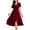 Wine, variant on felwors Women's V-Neck Ruffle Sleeve Faux Wrap Midi Dress High-Low Hem Flowy Party Cocktail Dress Light Pink for Size XXXL