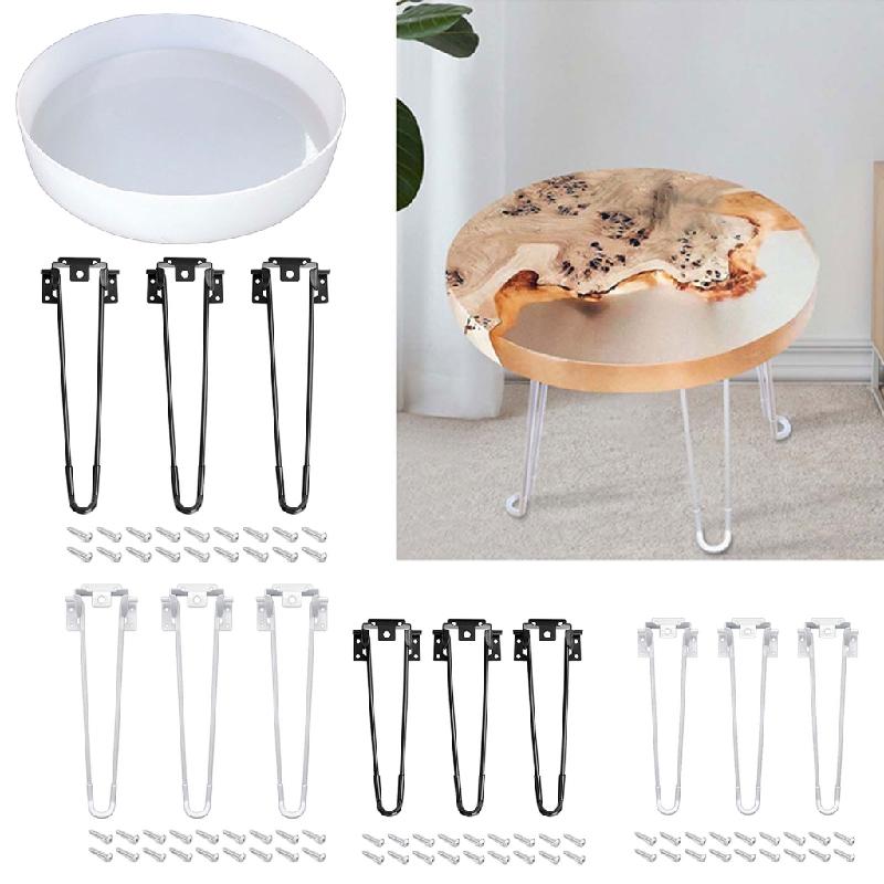 ZPAQI Round Desk Silicone Mold River Table Cutting Board Resin Mold Home Decorations