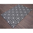 thumbnail image 3 of Trellis Diamond Moroccan Rug - 7 ft. 10 in. x 10 ft., Black, UV Protected Floor Rug w/ Waterproof Surface for Garden, Patio, 3 of 8