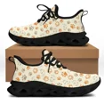 thumbnail image 1 of Zapatillas de deporte con plataforma y cordones transpirables con estampado de huellas de mascotas para mujer, 1 of 6