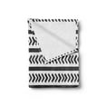 thumbnail image 2 of Geometric Soft Flannel Fleece Blanket, Hand Drawn Stripes and Arrow Shapes Pattern with Grunge Background, Cozy Plush for Indoor and Outdoor Use, 50" x 70", Charcoal Grey and White, by Ambesonne, 2 of 5