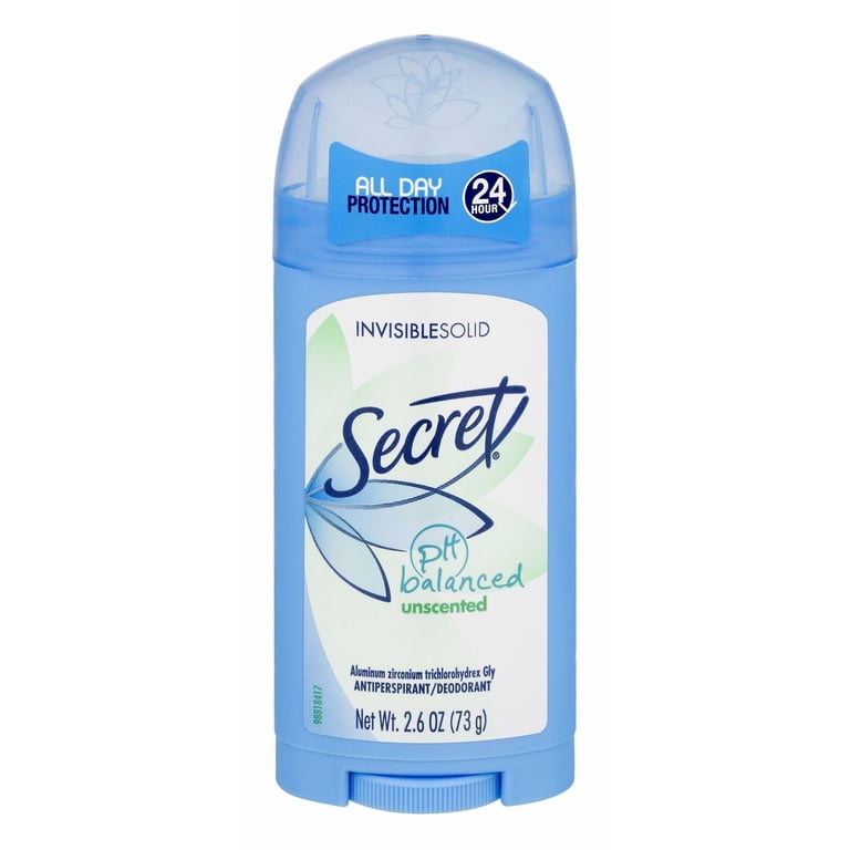 Secret Invisible Solid Antiperspirant Deodorant Unscented 2.6 oz