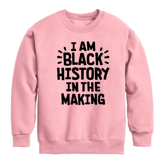 Instant Message - Black Histroy In The Making - Toddler & Youth Crewneck Fleece Sweatshirt