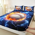 thumbnail image 3 of Castle Fairy Baseball Gamer Full Size Sheets for Kids Teens,Sport Ball Game Bed Sheets, 3 of 7