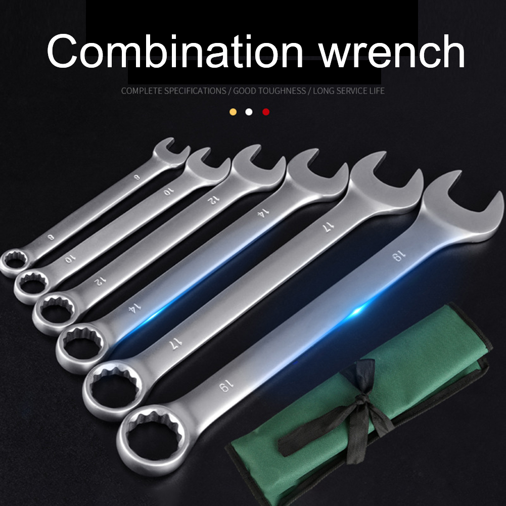 YIPON Ratcheting Wrench Set with Open End and Box End Metric Wrench Set Combination Chrome Vanadium Steel with Tool Roll Bag 6Pcs YIPON Ratcheting Wrench Set with Open End and Box End Metric Wrench Set Combination Chrome Vanadium Steel with Tool Roll Bag 6Pcs