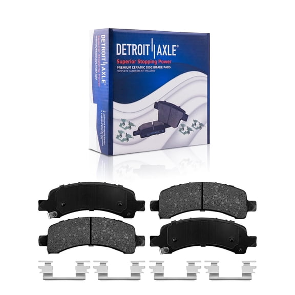 Detroit Axle - Rear Brake Pads for 2003-2020 Chevrolet Express GMC Savana 2500 3500, Ceramic Brake Pads 2004 2005 2006 2007 2008 2009 2010 2011 2012 2013 2014 2015 2016 2017 2018 2019 Replacement