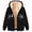 L1-Black333, variant on Womens Zip Up Sherpa Lined Hoodies Los Angeles Letter Print Long Sleeve Winter Warm Casual Hooded Jacket with Pocket