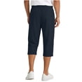 thumbnail image 5 of Axiiglly Capri Pants for Men, Drawstring Mid Waist Loose Fit Pants, Beach Vacation Stretchy Capris with Pockets, S-2XL, 5 of 7