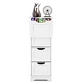thumbnail image 4 of Topbuy 4 Drawers Bathroom Storage Cabinet Free-Standing Side Storage Organizer, White, 4 of 9