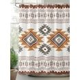 thumbnail image 3 of Southwest Geometric Bathroom Curtain 72 Inch Shower Curtain with Hooks, Rustic Boho Tribal Waterproof Polyester Bath Curtain Washable Bathtub Curtain 72''x 72'', 3 of 6