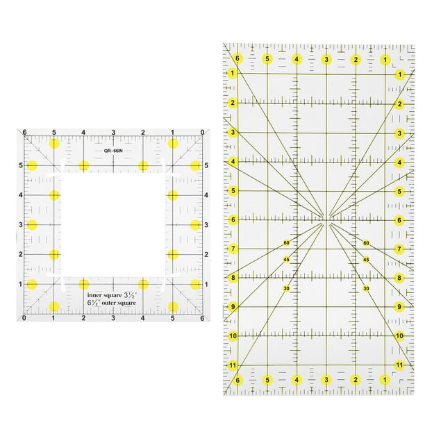 LYUMO Quilting Ruler Rectangular Sewing Drawing Measure Tools Acrylic