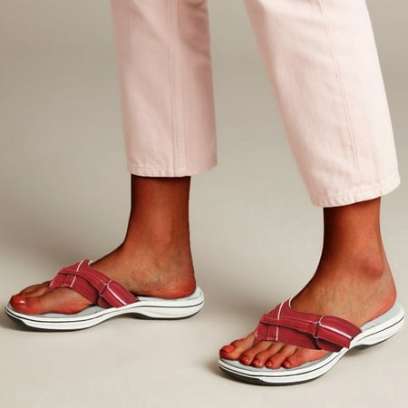 

Tangnade Womens Slippers Casual Fashion Solid Color Flip Flops Flat Comfortable Flip-Flop Sandals