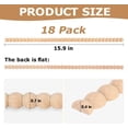 thumbnail image 6 of 18 Pcs Unfinished 3D Decorative Wood Trim Molding, 15.9 Inch Half Wooden Beads Trim for DIY Home Wall Cabinet Shelf Window Door Furniture Decoration (14mm x 7mm)$$Tools & Hardware Other, 6 of 6