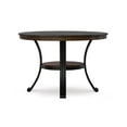 thumbnail image 2 of Linon Franklin Wood and Metal Round Dining Table in Rustic Umber Brown, 2 of 6