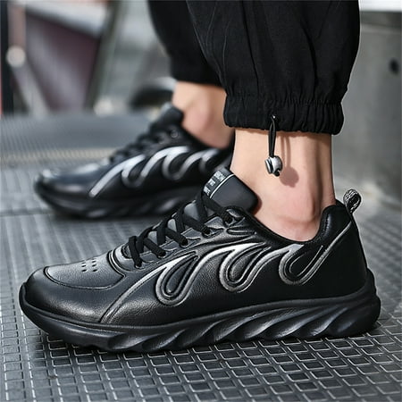 

Sneakers Mens Sneakers Fashion Leather Lace Up Casual Outdoor Walking Shoes Sports Running Shoes Sneakers