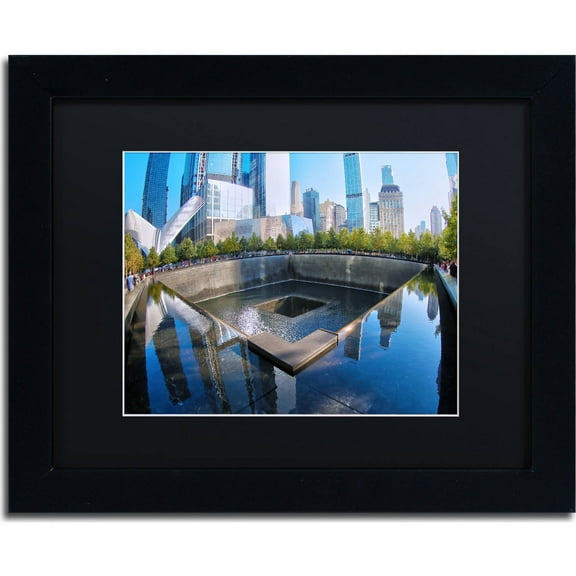 Trademark Fine Art "911 Memorial" Canvas Art by CATeyes, Black Matte, Black Frame