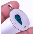 thumbnail image 2 of Neon Blue Apatite - Bahia Mines Gemstone 925 Sterling Silver Pendant 1.56" A345, Beautiful Jewelry For Woman, New Year Sale, Valentin's Day Gift, 2 of 2