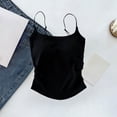 thumbnail image 7 of MDUKONU Tank Tops for Women Square Neck Spaghetti Strap Double Lined Y2K Going Out Camisole Top Size: One Size Black, 7 of 7