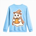 thumbnail image 6 of Toddler Boys Halloween Shirt for 3t 4t Halloween Kids Skeleton Pumpkin Ghost Shirt Crewneck Long Sleeve Graphic Top Toddler to Youth Boys Clothes Size 3-4 Years, 6 of 9