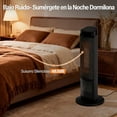 thumbnail image 2 of EDX Calentador Espacial de 1500 W para Uso en Interiores, Calentador Eléctrico de 23" con 7 Colores de Luz, Oscilación de 70°, Termostato Ajustable y Control Remoto, Protección contra Vuelcos, Negro, 2 of 7