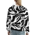 thumbnail image 7 of Balery Leopard And Zebra 2 Pattern Womens Long Sleeve Hoodie, Pullover Hooded Sweatshirt, Kangaroo Pocket Hoodie with Eye-catching Drawstrings-Large, 7 of 7