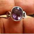 thumbnail image 4 of Solid 925 Sterling Silver Ring For Womens, Natural Amethyst Ring Gemstone Unique Handcrafted Ring For Her, 4 of 5