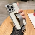 thumbnail image 3 of Wrist Strap Finger Ring Invisible Holder Phone Case for iPhone 14 15 ProMax 12 13 Pro Max 11 Plus Luxury Diamond Plating Cover, 3 of 5
