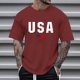 thumbnail image 2 of kpoplk Men's Big and Tall T-Shirts Relaxed Fit Short Sleeve Crew Neck Soft Cotton Blend Graphic Tee Casual Summer Tops Size XXL,Wine, 2 of 4
