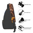 thumbnail image 4 of Sling Bag for Men, Cloud Sky Sunflower Cow Fanny Pack Crossbody Bags Shoulder Chest Bag, Small Gym Bag Anti Theft Crossbody Backpack Daypack for Travel Sports Running Hiking, 4 of 7