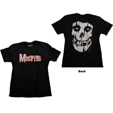 Misfits T-Shirt Unisexe à Rayures (Impression au Dos)