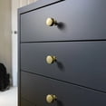 thumbnail image 2 of Goo-Ki Gold Zinc Alloy Cabinet Knob - Single Hole Striped Decorations Cabinet Pull Hardware for Bedroom, Kitchen, 6 Pack, 2 of 8