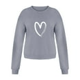 thumbnail image 5 of Durtebeua Sweatshirt Women Womens Oversized Hoodies Sweatshirts Fleece Hooded Pullover Tops Sweaters Casual Comfy Fall Fashion Outfits Clothes 2024 Z01-Grey,M, 5 of 6