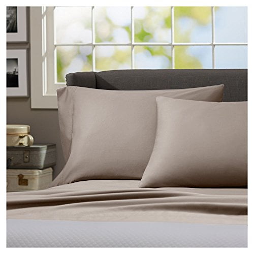Winkle Resistant Regency Home Cotton Linen Sateen Sheet Set, (King, Gray)