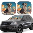 thumbnail image 6 of Kdxio Colorful Sky Puppy Print 2-Piece Sun Shade Front Windshield - Foldable Car Front Window Sunshades for Most Sedans SUV Truck, 6 of 6