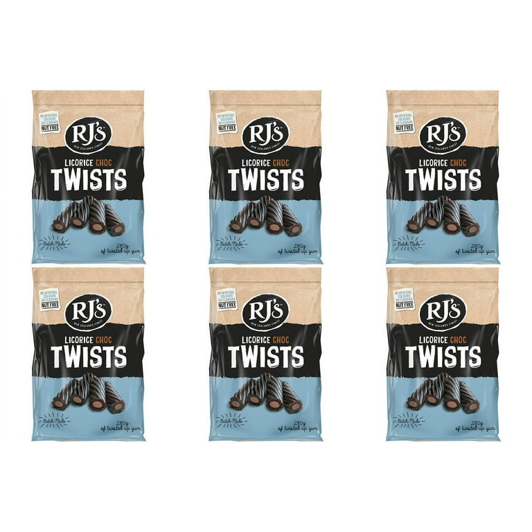 Rj's Licorice Chocolate Twists, 280g/9.9 oz., (6 Pack