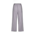 thumbnail image 4 of SNKSDGM Women's Plus Dress Pants Women Straight Leg Summer Pants for Women 2025 Trendy Women Fashion High Waisted Wide Leg Pants Drawstring Elastic Trousers Comfy Straight Leg Long Pants with Pockets, 4 of 4