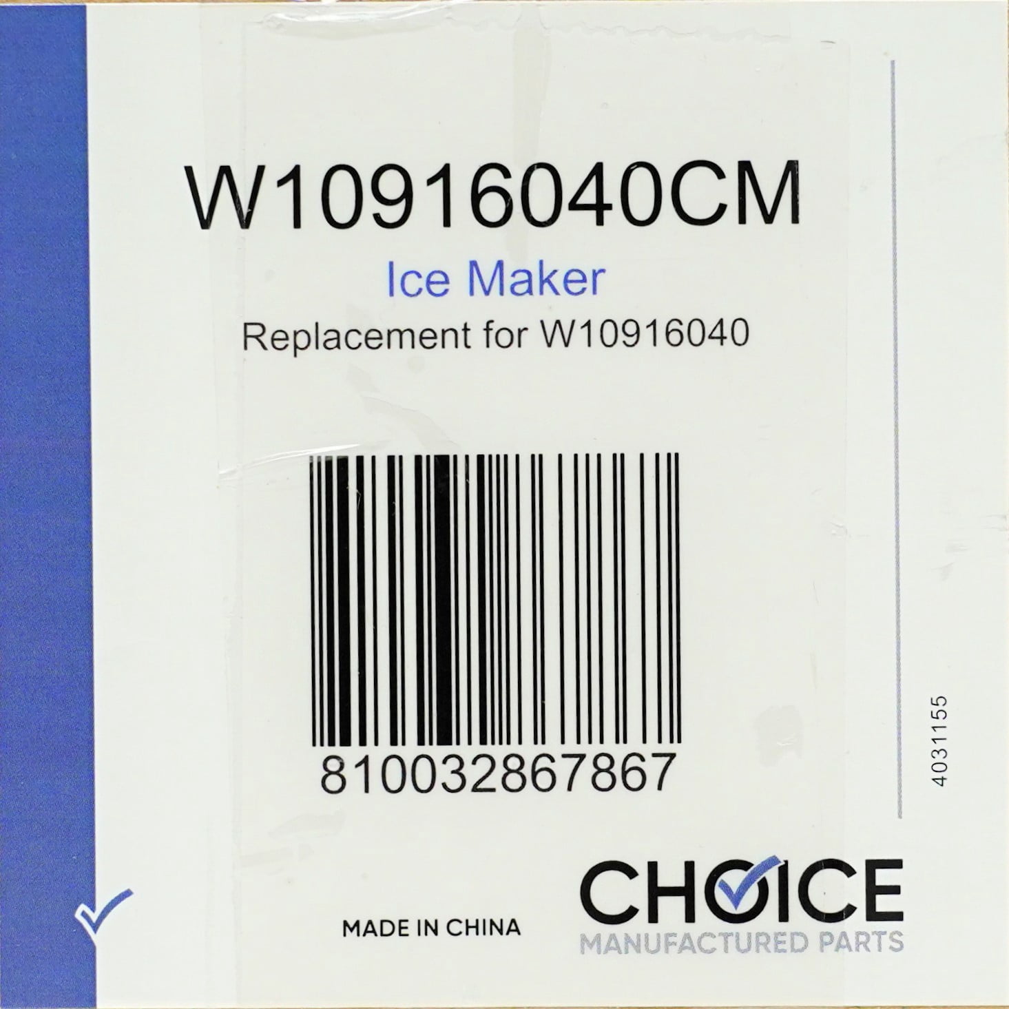 Choice Parts W10916040 for Whirlpool Refrigerator Eight Cube Ice Maker Assembly