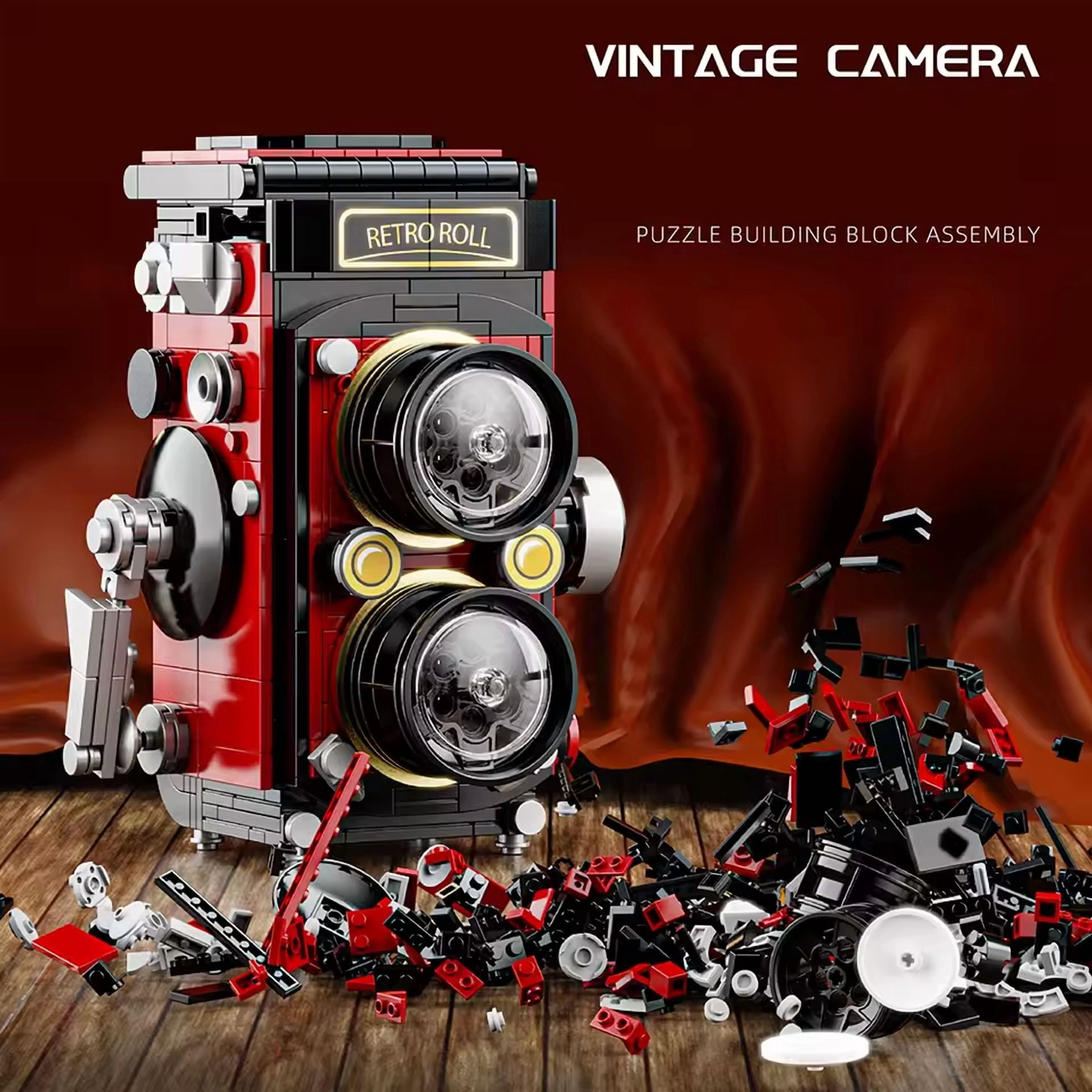 GZBrick, Retro Camera Building Set, 719PCS, Compatible with Lego
