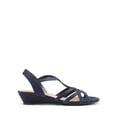 thumbnail image 2 of DREAM PAIRS Women's Strappy Wrapped Slip On Dressy Wedge Sandals Comfortable Low Heel Casual Summer Shoes, 2 of 6
