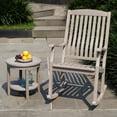 thumbnail image 4 of Cambridge Casual  Sherwood Teak Patio Side Table Grey 18" - Weathered Gray, 4 of 5