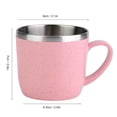 thumbnail image 1 of Taza De Café, 220 Ml Taza De Café Con Revestimiento De Acero Inoxidable De Paja De Trigo Colorida Taza De Vije PRÁTICA A PRUEBA DE FUGAS FÁCIL DE LAVAR PARA LA OFICINA EN, 1 of 7