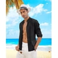 thumbnail image 4 of Camisas Casual Guayabera Cubana Para Hombre Manga Larga, 4 of 8