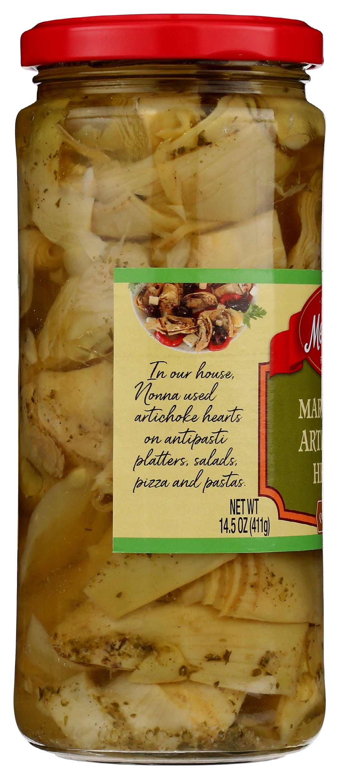 Pack of 6, Mezzetta Marinated Artichoke Hearts Quartered, 14.5 oz