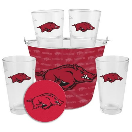 Ncaa Arkansas Razorbacks Diamond Plate - Boelter Brands NCAA Gift Bucket Set, University of Arkansas Razorbacks