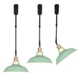 thumbnail image 1 of FSLiving Adjustable Height Track Pendnat Light J-Type Macaron Retractable Track Spotlight with Telescoping Rod Adjustable Gimbaled Lamp-Post Juno Track DIY Instant On Cover Lamp, Green - 3 Lights, 1 of 7