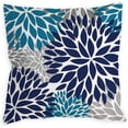 thumbnail image 3 of Blue Pillow Covers 18x18 Set of 4 Grey Decorative Throw Pillow Cover for Couch Modern Daisy Pillows Case for Living Room Cushion Bed Outdoor Navy Blue and Gray Home Decor, 3 of 6