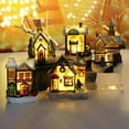 thumbnail image 4 of Resin Christmas Scene Snow House LED Village Set Desktop House DIY Led Light Decoration Gift B, 4 of 9
