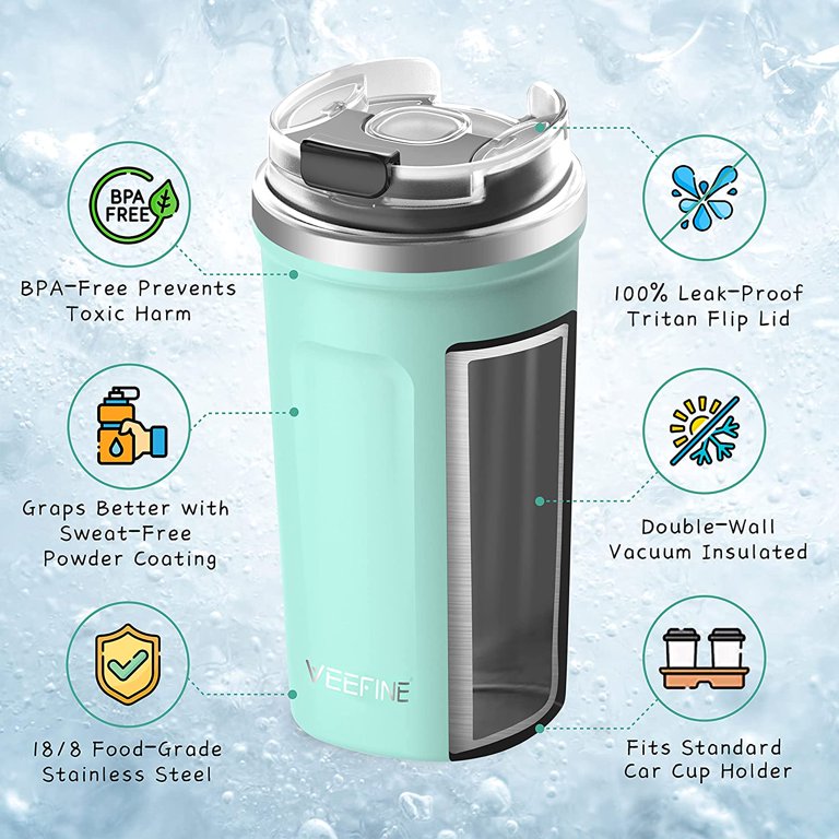  VeeFine Insulated Water Bottle Dishwasher Safe Metal