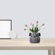 thumbnail image 4 of Jarrón decorativo de resina | Decoración moderna para salón y oficina, recipiente de flores que retiene agua, redondo 9x9x9cm, rosa negro amarillo, acento duradero para el hogar, regalo elegante, 4 of 9